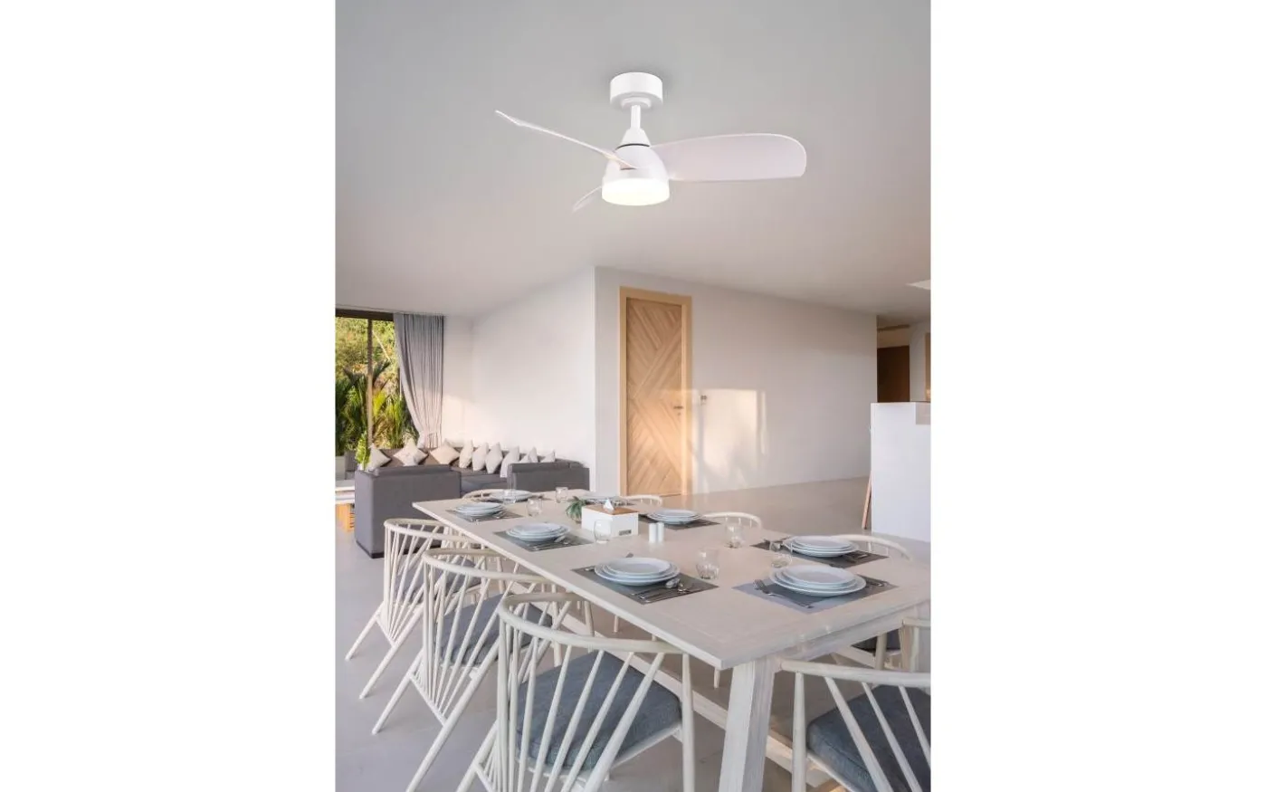 Helsinki Takfläkt 90cm LED matt vit