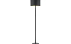 Hostel Golvlampa E27 matt svart/guld