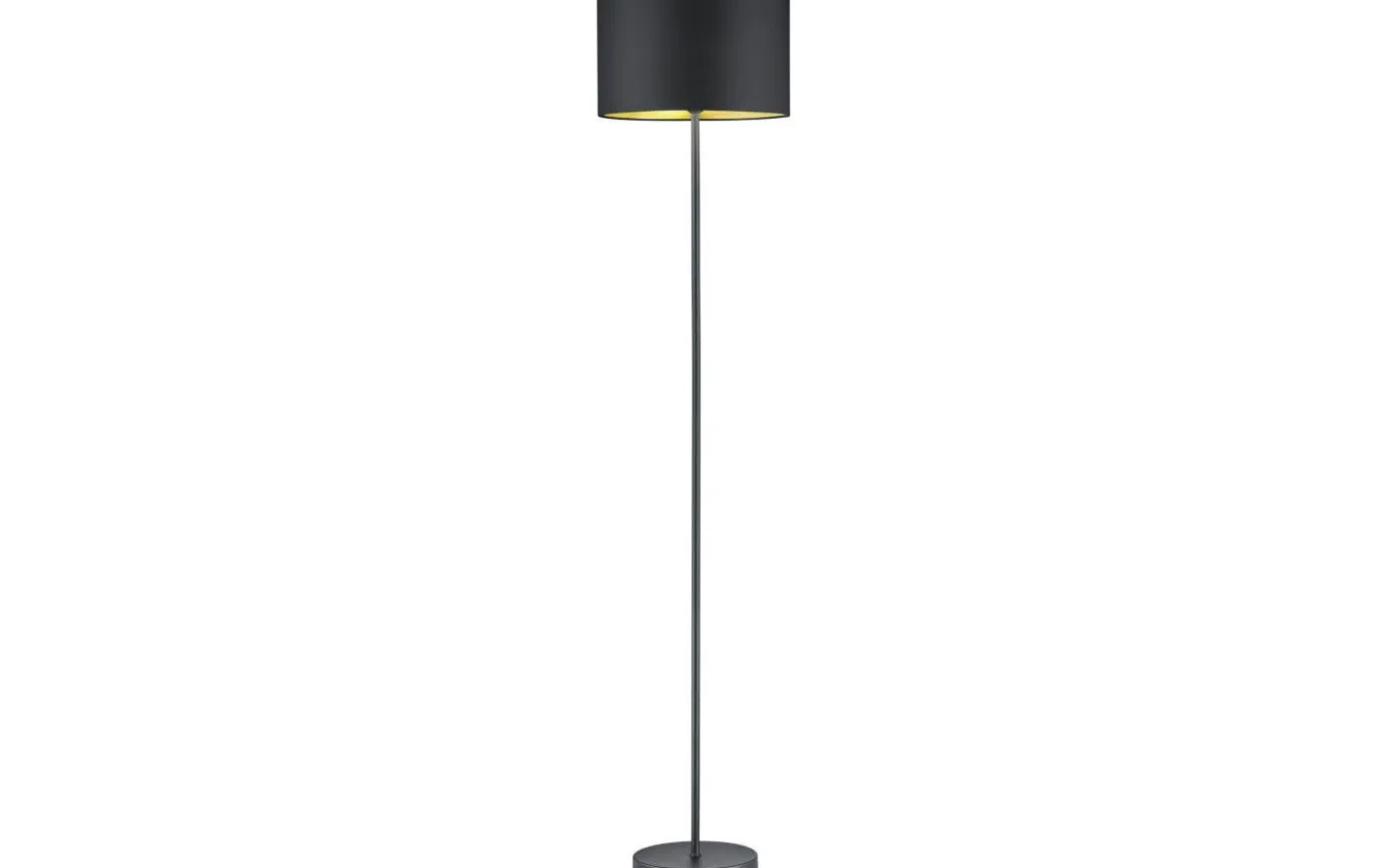 Hostel Golvlampa E27 matt svart/guld