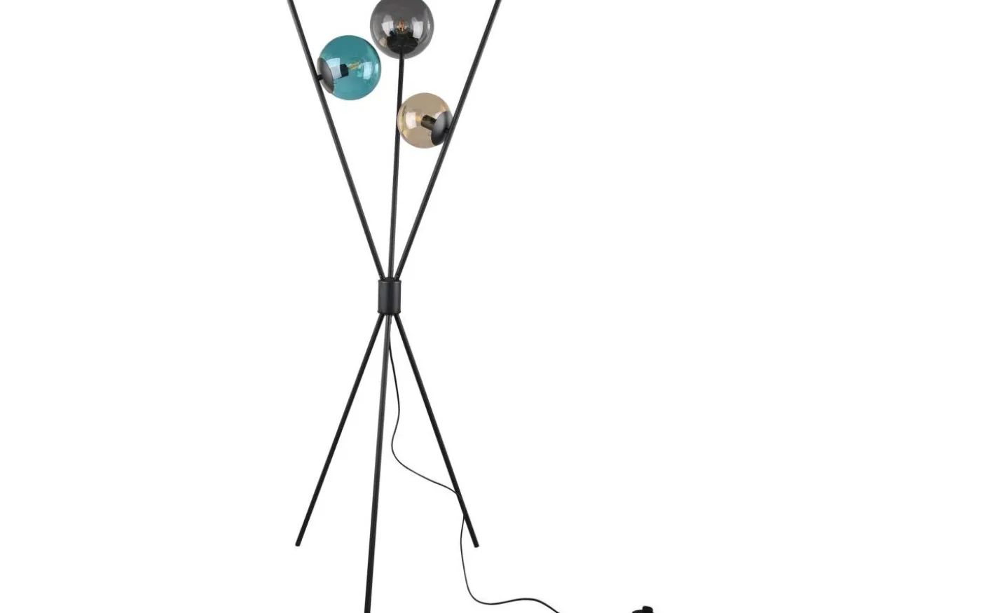 Lance Golvlampa 3xE14 svart