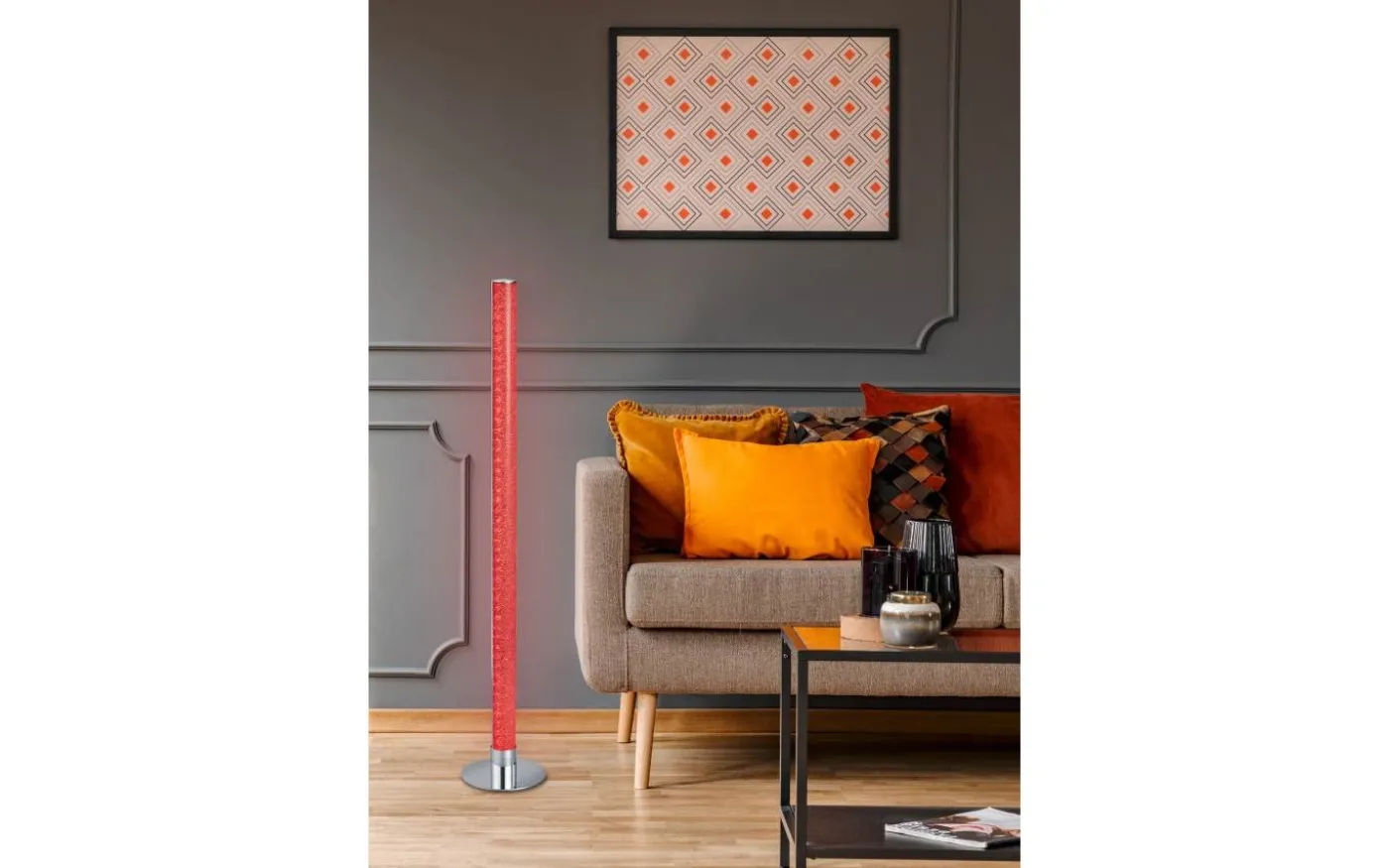 Leia Golvlampa LED krom RGB