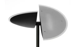 Lucius Golvlampa 1,8m LED 3000K 30W+6W Dimbar Svart/Krom