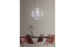 Luster Kristallkrona 46cm 3-delad E14 transparent