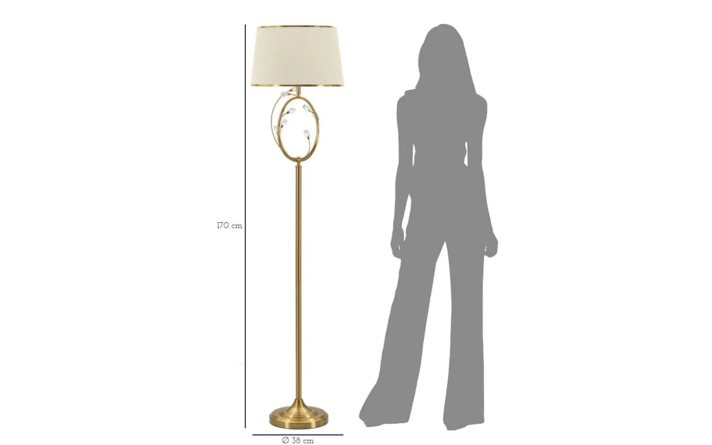 Lux Golvlampa 170cm Guld