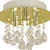 Madelene Kristallplafond 26cm Mässing