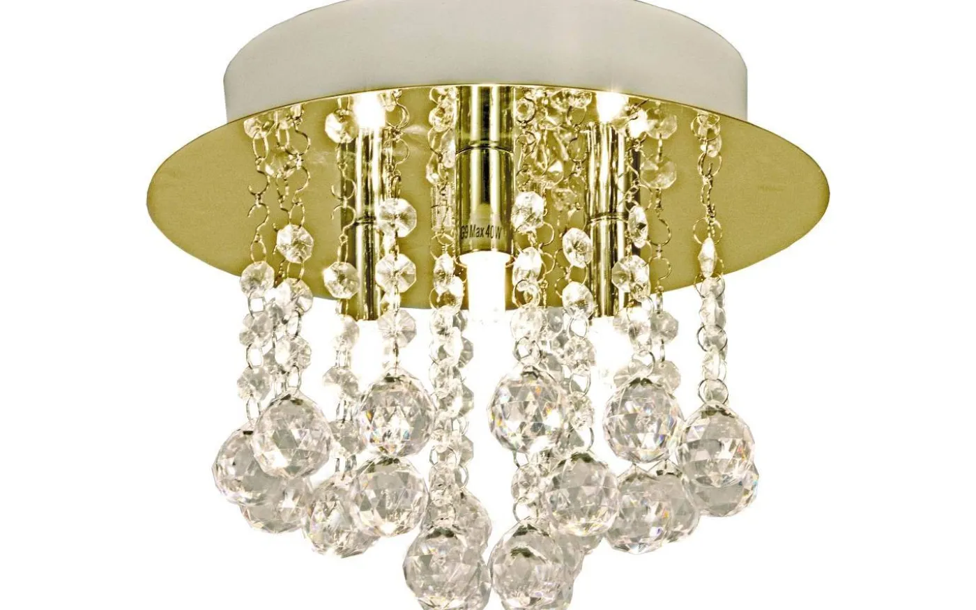 Madelene Kristallplafond 26cm Mässing