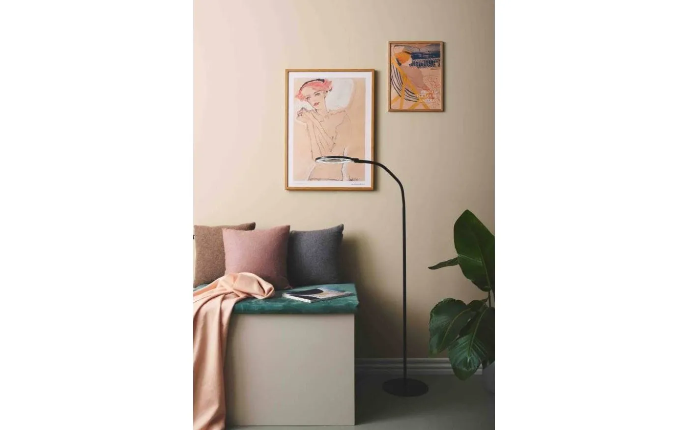 Magni Golvlampa med Förstoringsglas 3 Doptriers LED 3-Steg CCT 10,5W 3000-6300K Svart