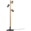 Marley Golvlampa LED + 3xGU10 borstat stål