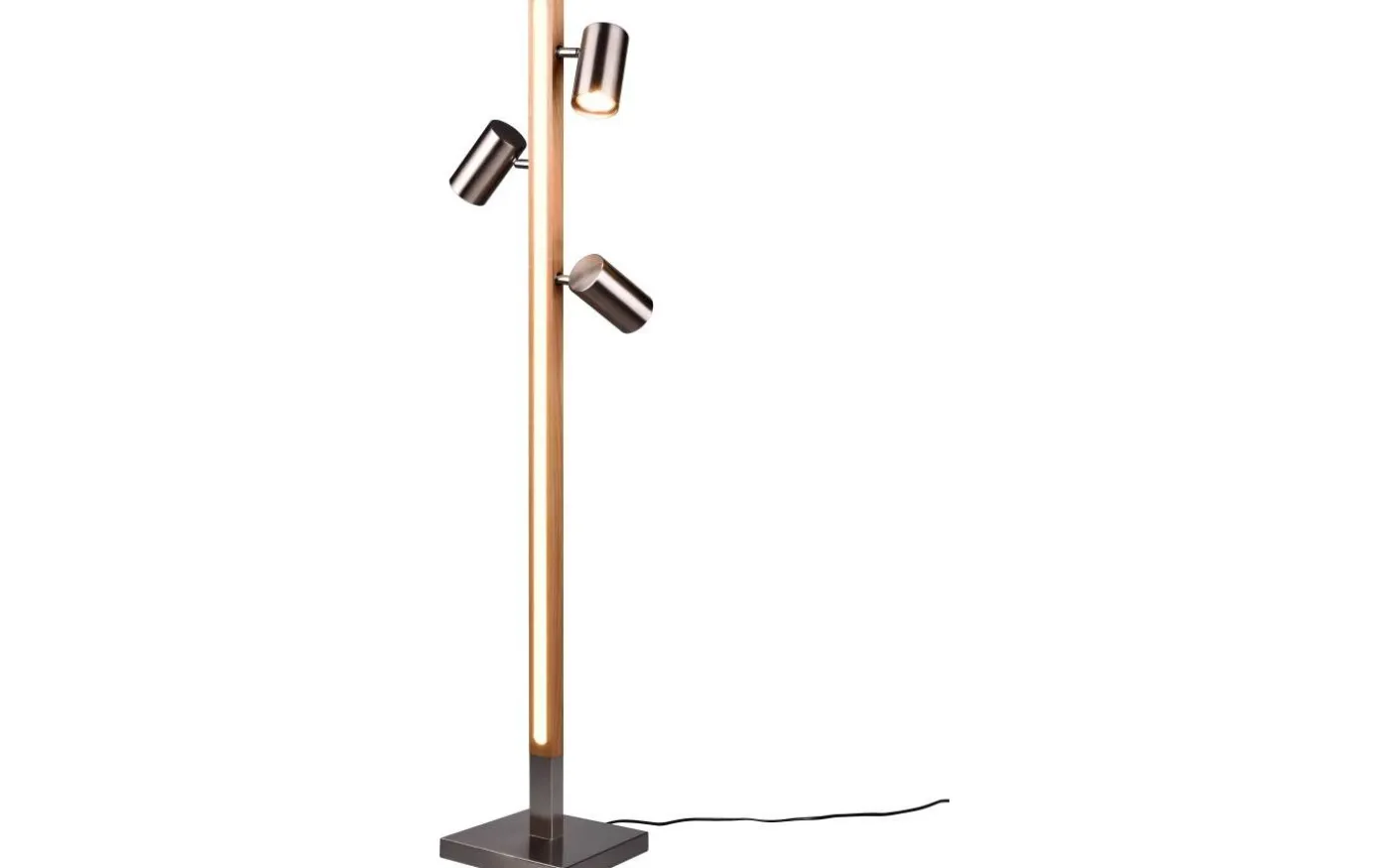 Marley Golvlampa LED + 3xGU10 borstat stål