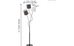 Maronda Golvlampa 152cm Svart/Vit/Brun