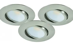 MD-230 Downlight 3000K 3x5W Satin 230V IP44 3-Pack
