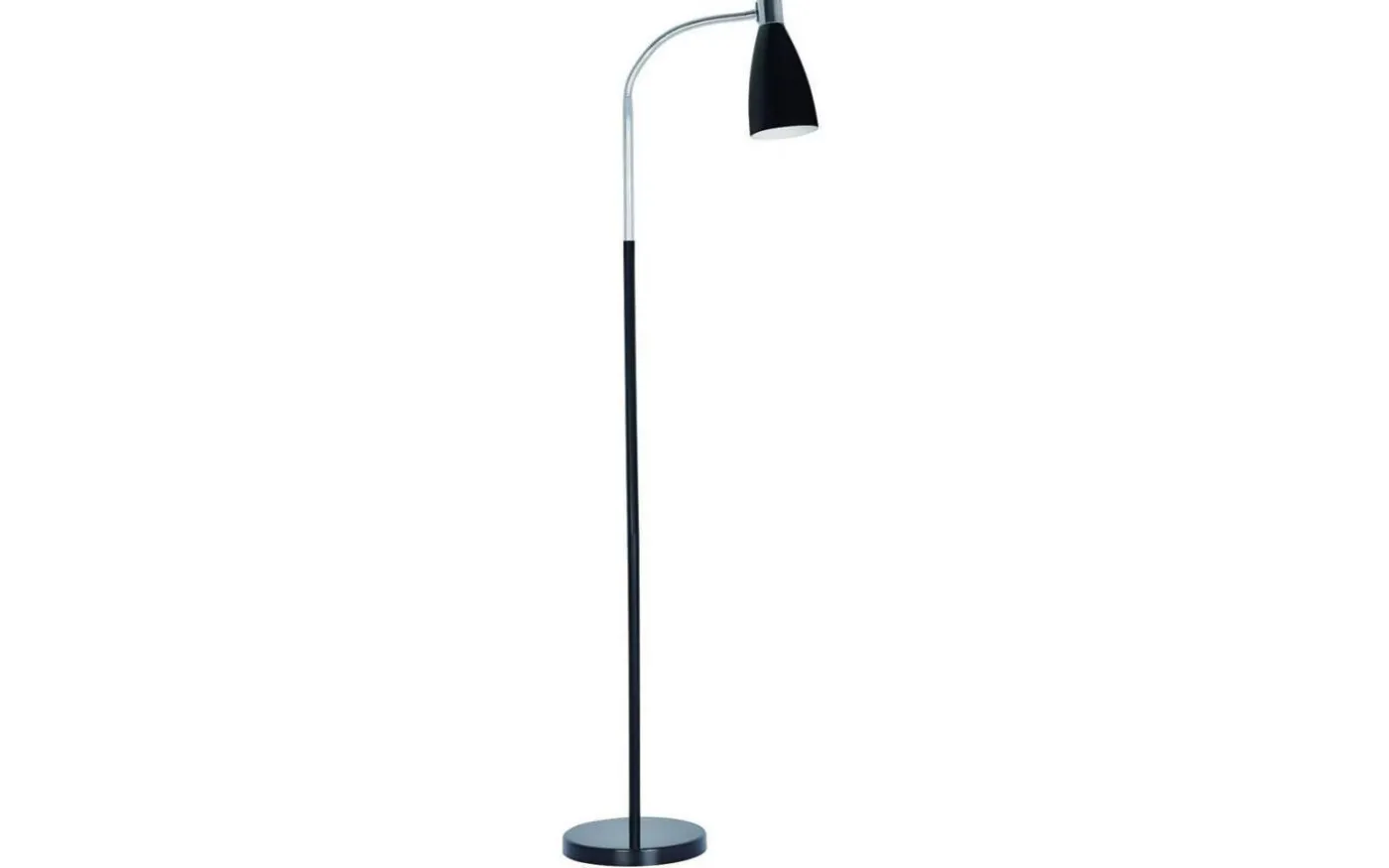 Metall Golvlampa 140cm Svart/krom