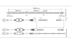 M1 LEDstrip 230V 4,5W/m 3000K 1m Cut Metervara IP44