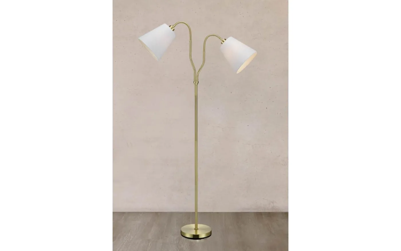 Modena Golvlampa 152cm 2L Mässing/Vit