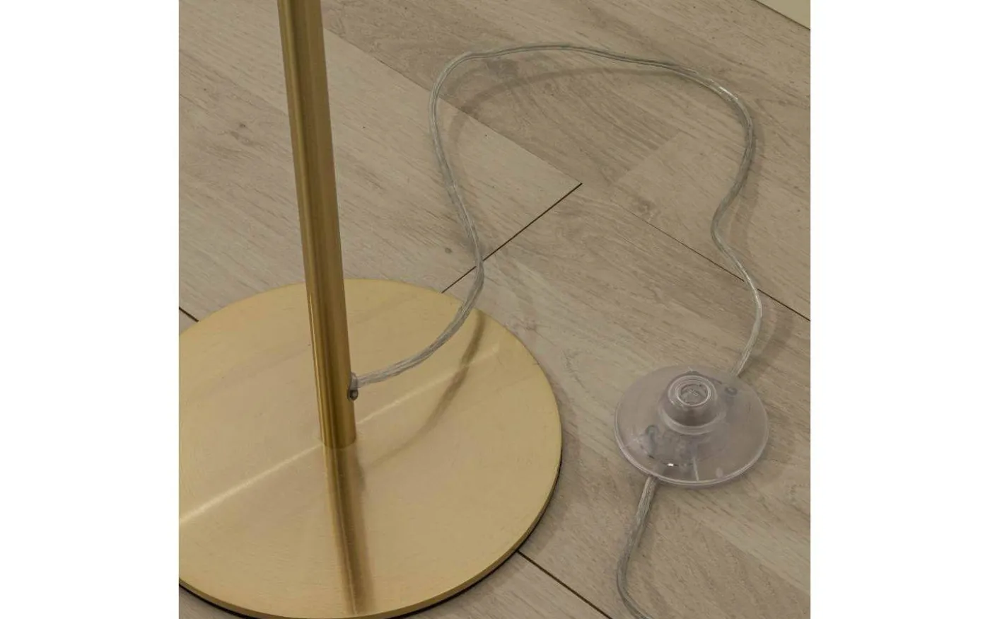 Molekyl Golvlampa 130cm Matt Mässing/Vit