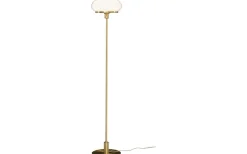 New August Golvlampa 140cm Matt Mässing/Vit