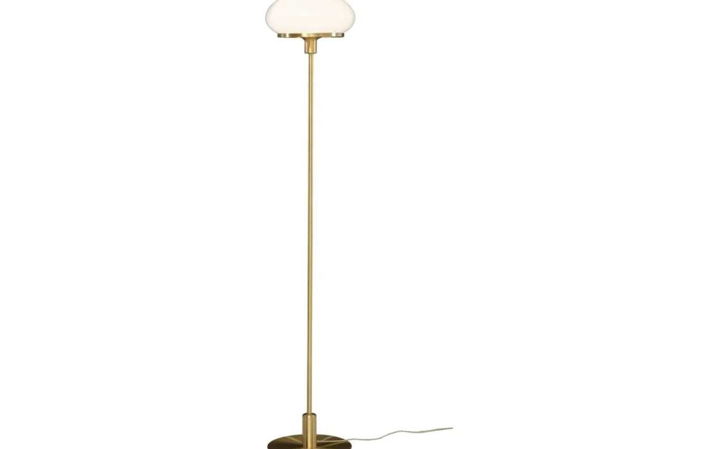 New August Golvlampa 140cm Matt Mässing/Vit