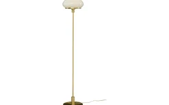 New August Golvlampa 140cm Matt Mässing/Vit