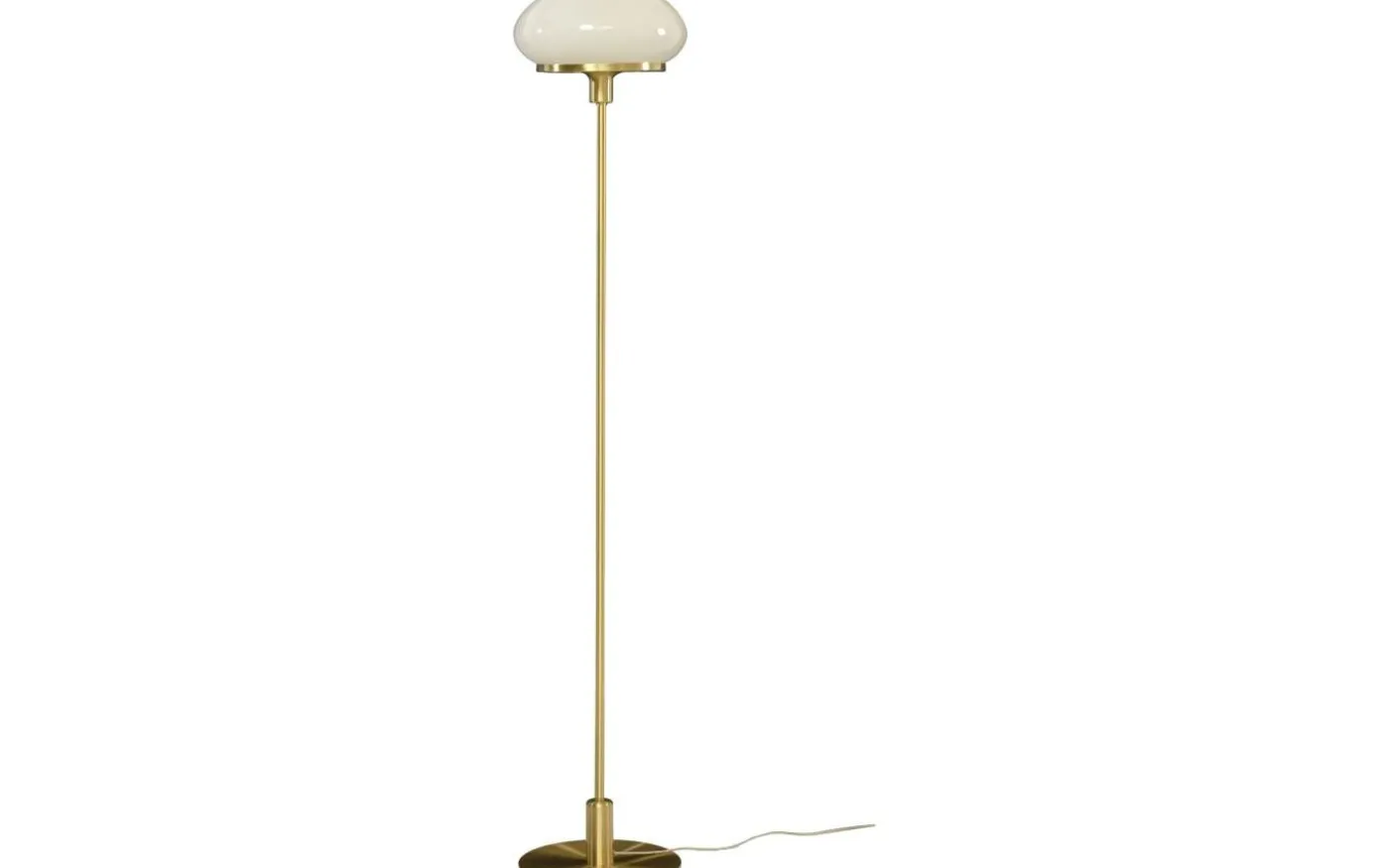 New August Golvlampa 140cm Matt Mässing/Vit