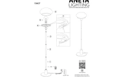 New August Golvlampa 140cm Svart