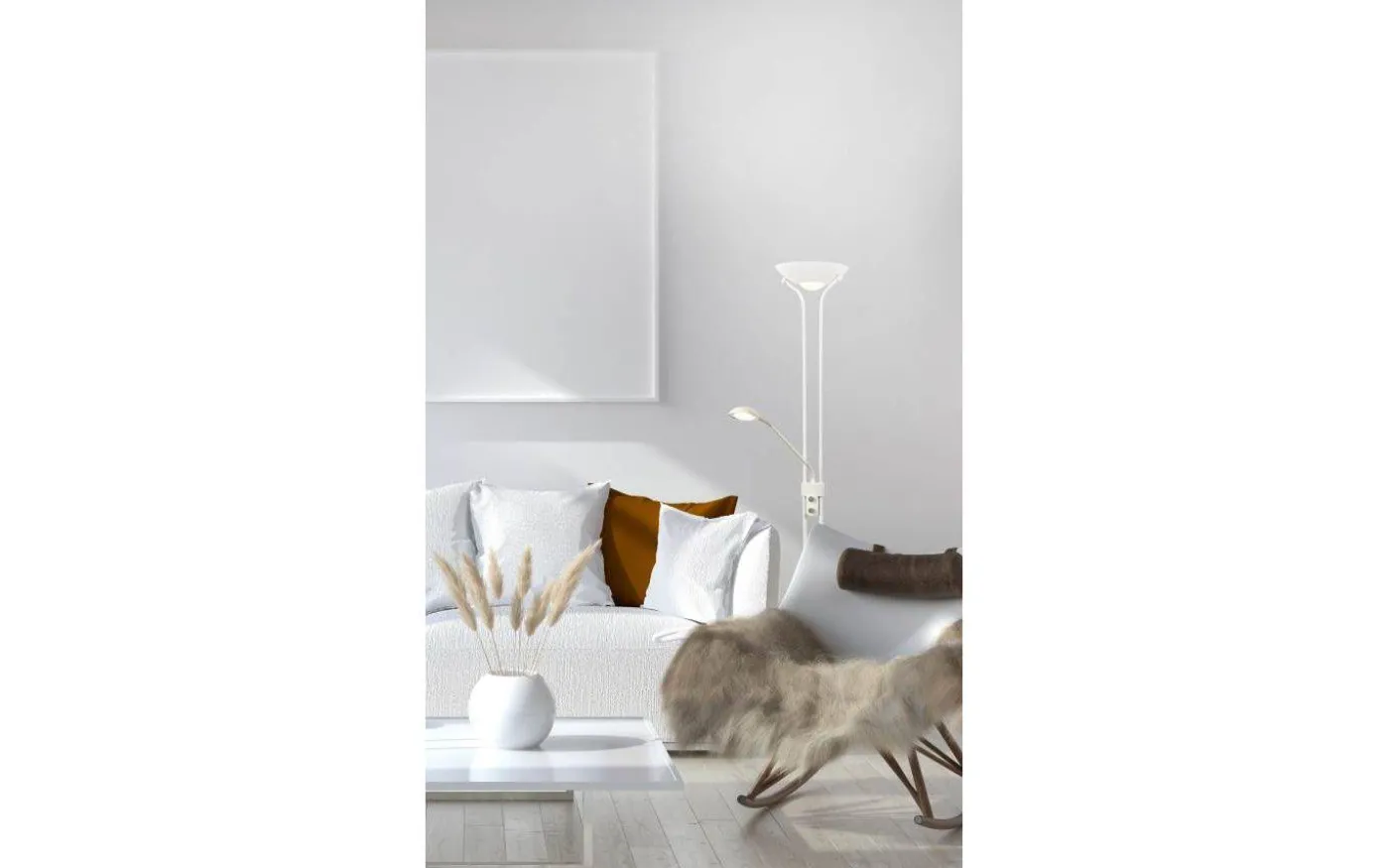 Nice Golvlampa 180cm LED 15W+5W 3000K Vit
