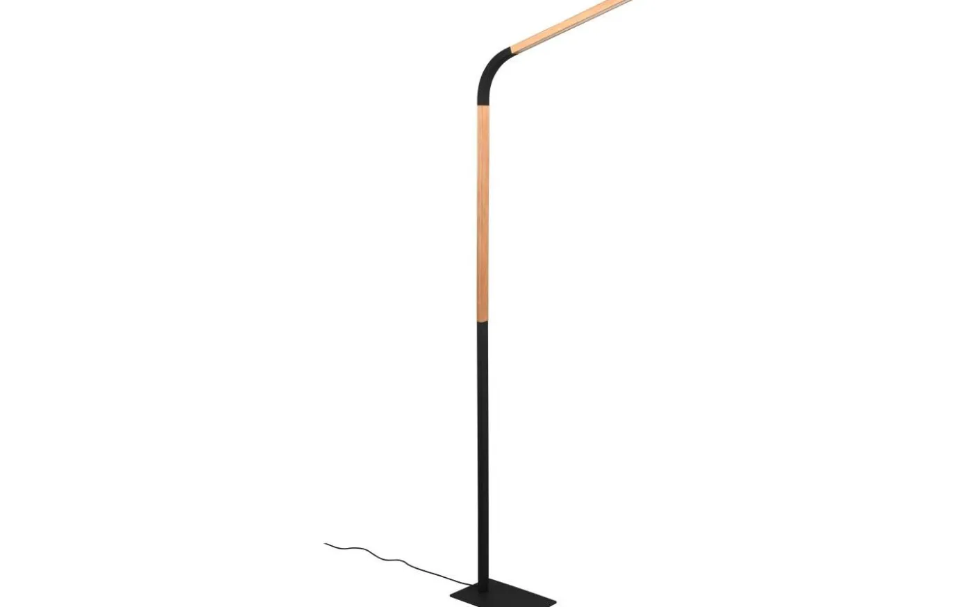 Norris Golvlampa LED matt svart/trä