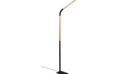 Norris Golvlampa LED matt svart/trä