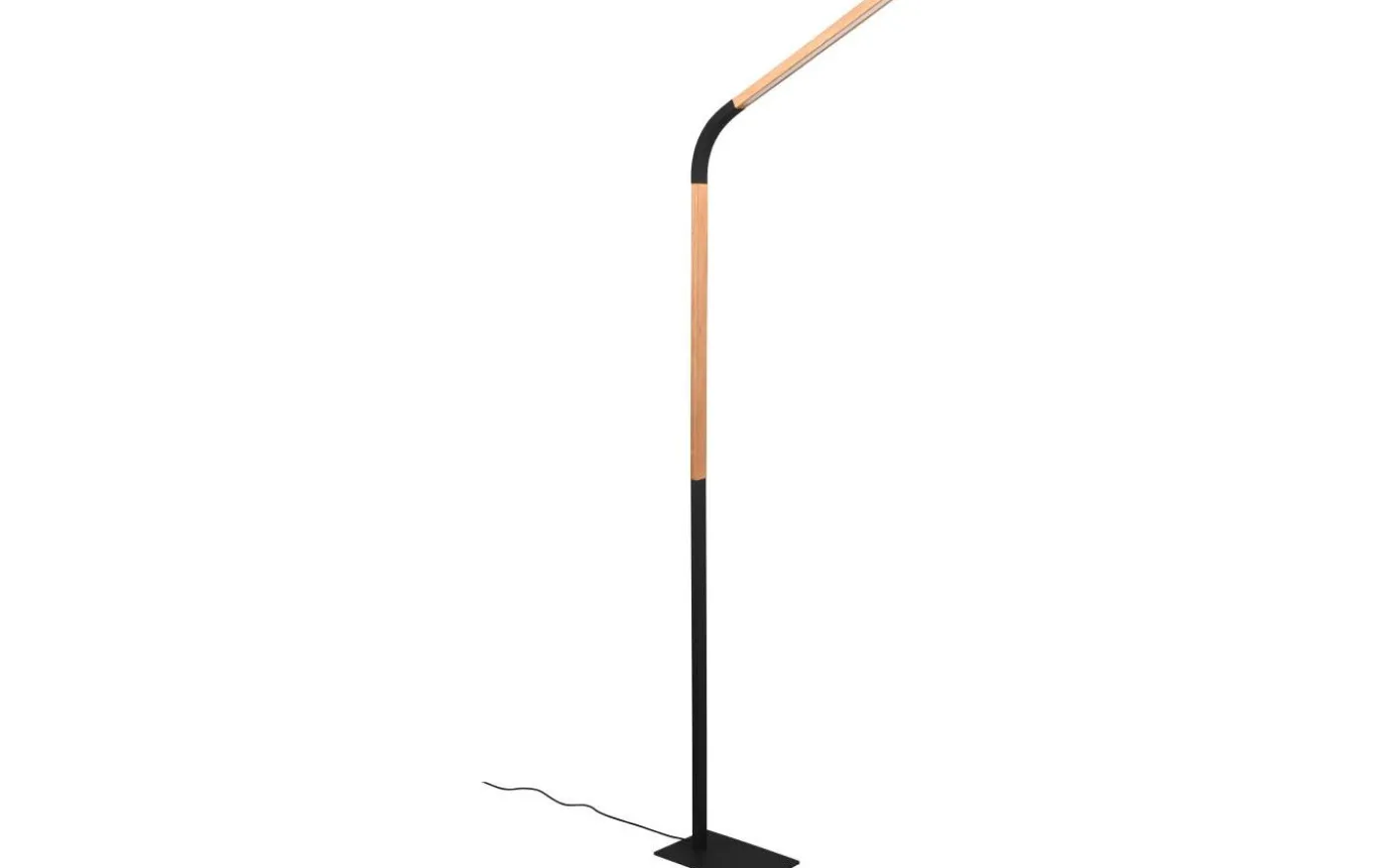 Norris Golvlampa LED matt svart/trä