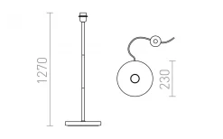 Nyc Golvfot 127cm Krom