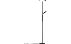Palermo Golvlampa LED mattsvart med läslampa