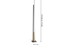 Panagria Golvlampa 146cm LED 3000K 11,2+12,8W Natur