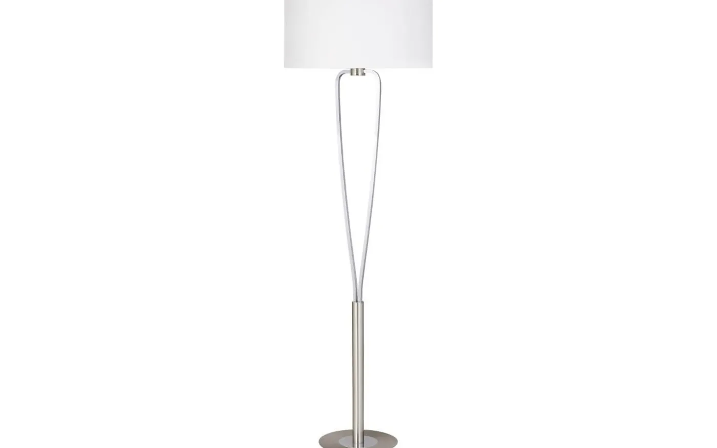 Paris II Golvlampa E27 borstat stål
