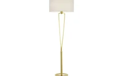 Paris II Golvlampa E27 matt mässing