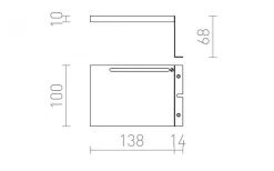 Paris Skåpsbelysning Krom LED 3W IP44 3000K