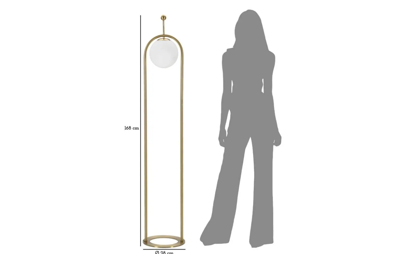 Piccolo Golvlampa 168cm Guld