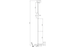 Pilot Golvlampa 135cm Vit/Krom