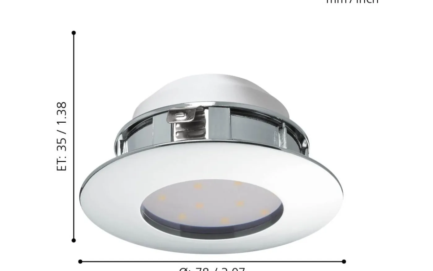 Pineda Spotlight LED 3000K 4,9W Krom IP44