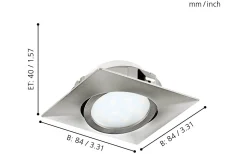 Pineda Spotlight LED 3000K 4,9W Nickel