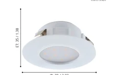 Pineda Spotlight 3-Pack LED 3000K 3x4,9W Vit IP44