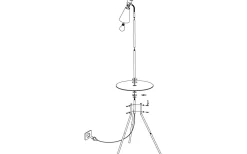 Policara Golvlampa 159cm Nickel/Vit