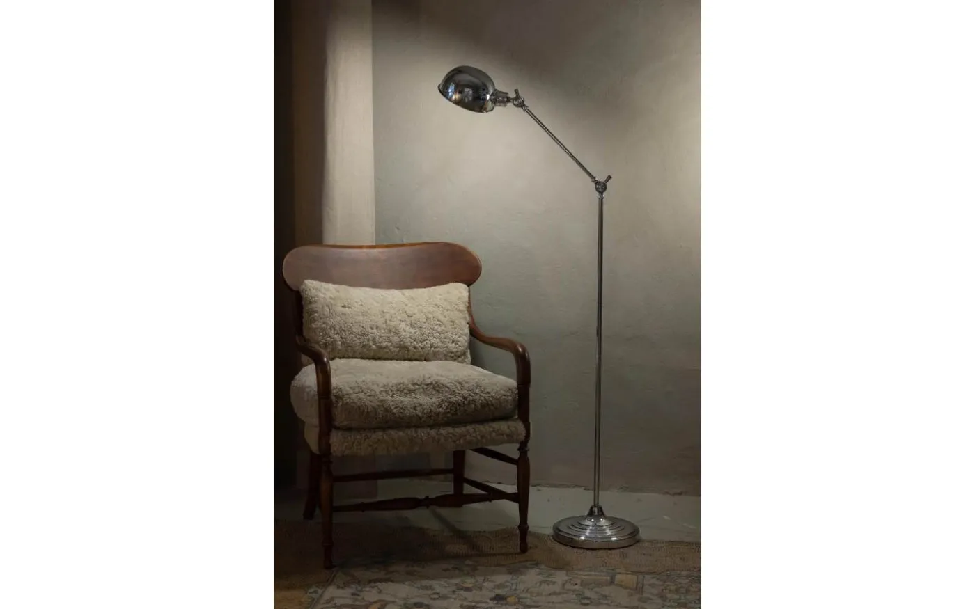 Portland Golvlampa 143cm Krom
