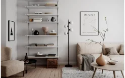 Punto Golvlampa 160cm Svart/Opal