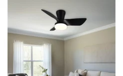 Randers Takfläkt 76cm LED mattsvart