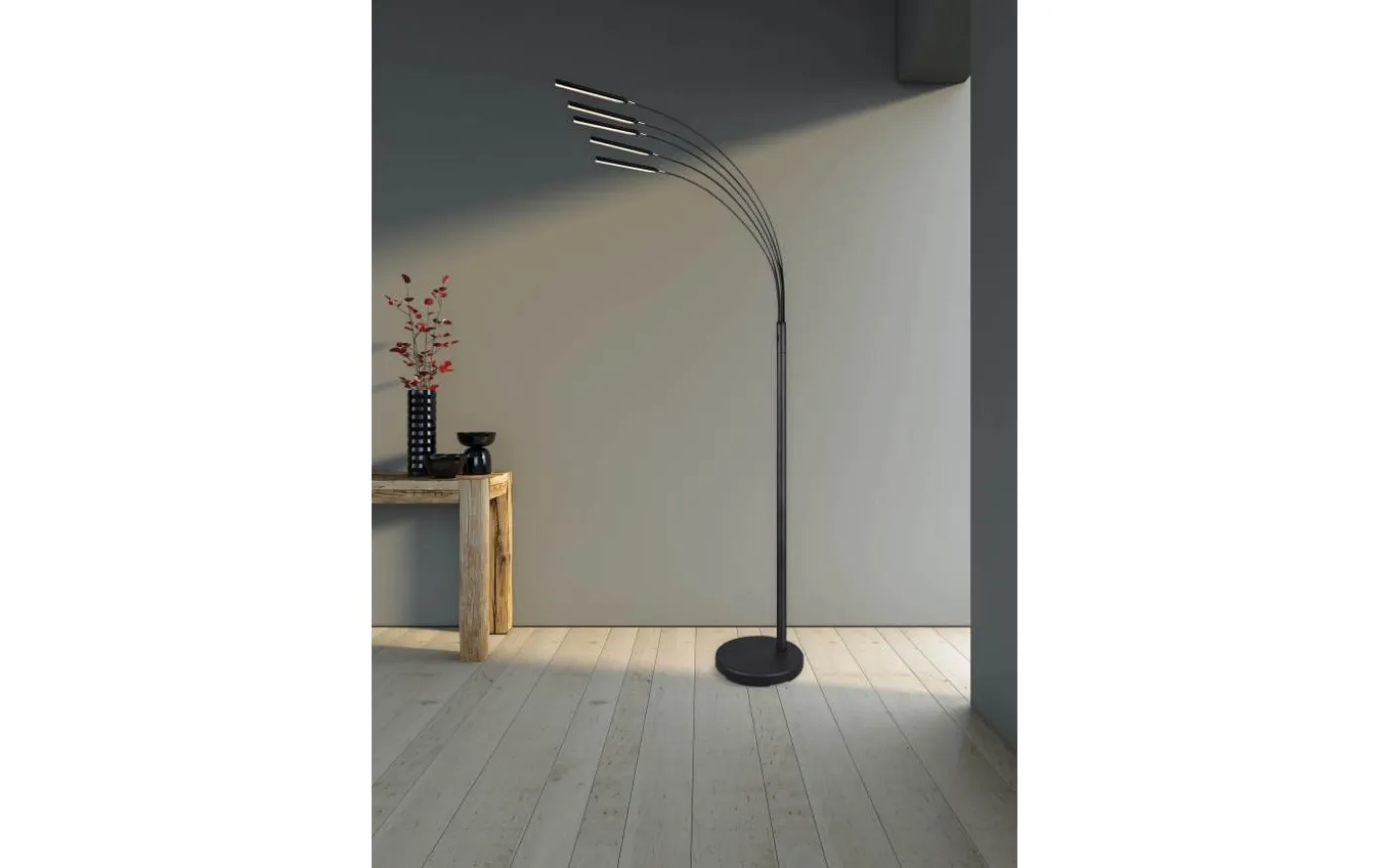 Reed Golvlampa LED i borstat stål