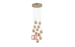 Reservglas Till Skyfall Taklampa 30cm Mässing/Amber