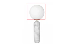 Reservglas till Torrano Bordslampa Ø20cm Vit/Mässing