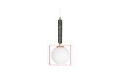 Reservglas till Torrano Pendel Ø15cm Vit/Mässing