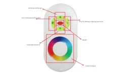 RGB kontroller med RF-fjärr för 230V RGB Led strip Vit