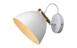 Århus Vägglampa Vit/Trä