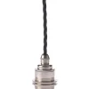 Ringupphäng U18 Svart kabel, Nickel